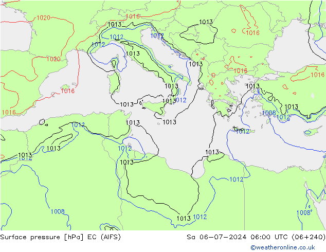 Luchtdruk (Grond) EC (AIFS) za 06.07.2024 06 UTC