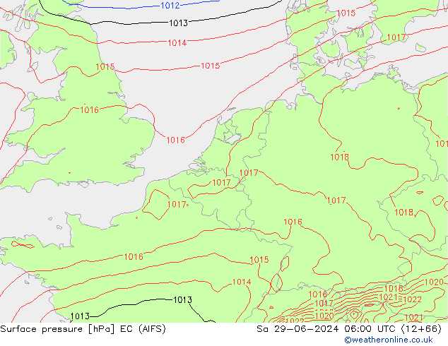 Luchtdruk (Grond) EC (AIFS) za 29.06.2024 06 UTC