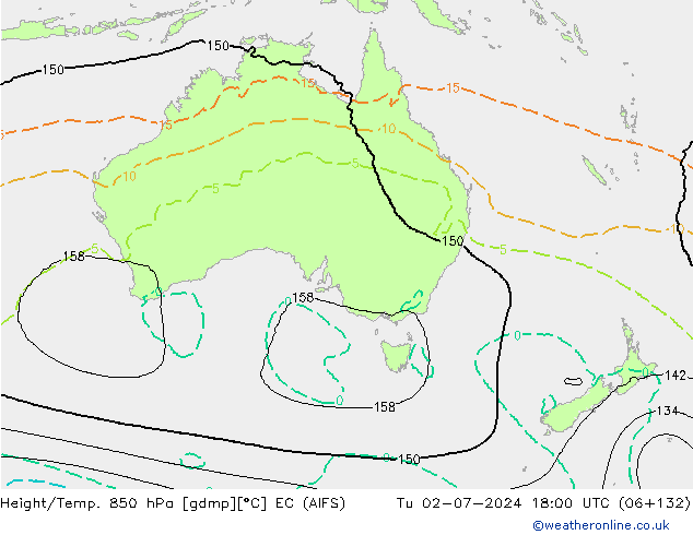 Hoogte/Temp. 850 hPa EC (AIFS) di 02.07.2024 18 UTC