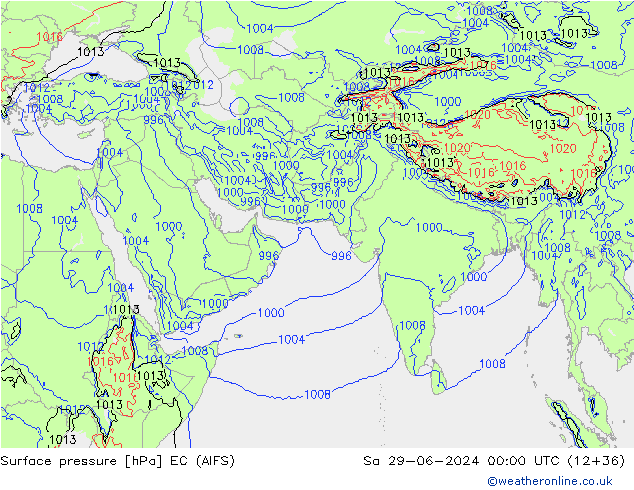 Luchtdruk (Grond) EC (AIFS) za 29.06.2024 00 UTC