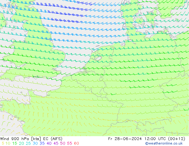 风 900 hPa EC (AIFS) 星期五 28.06.2024 12 UTC