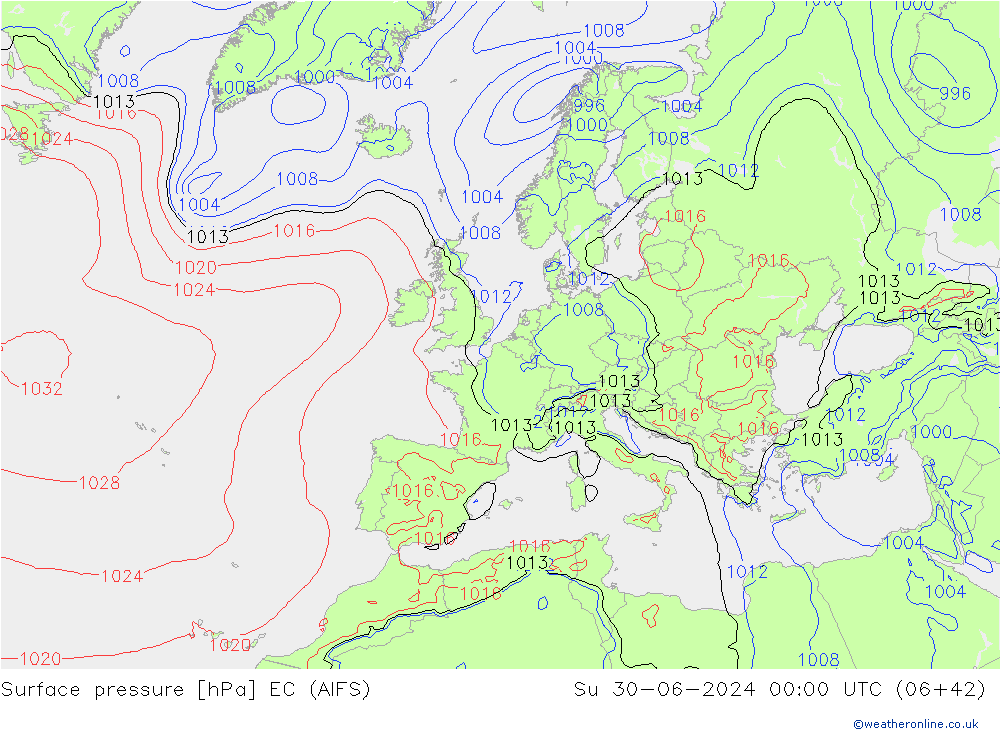 Bodendruck EC (AIFS) So 30.06.2024 00 UTC
