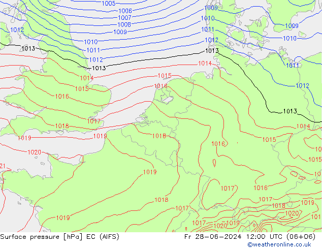 Bodendruck EC (AIFS) Fr 28.06.2024 12 UTC