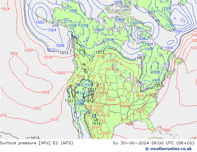 地面气压 EC (AIFS) 星期日 30.06.2024 06 UTC