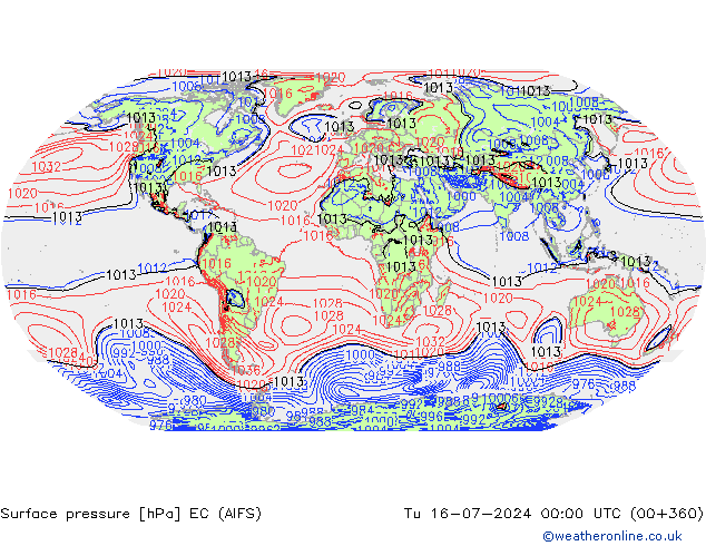 Luchtdruk (Grond) EC (AIFS) di 16.07.2024 00 UTC