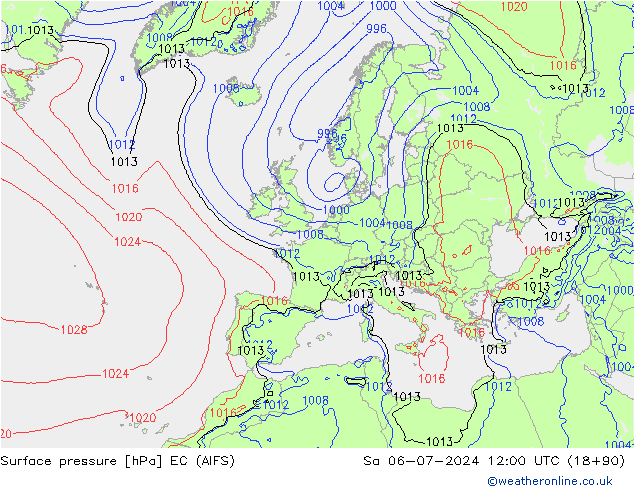 Luchtdruk (Grond) EC (AIFS) za 06.07.2024 12 UTC
