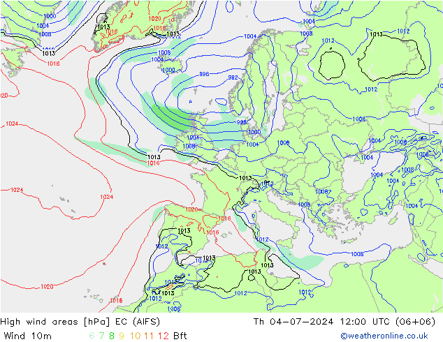 Windvelden EC (AIFS) do 04.07.2024 12 UTC