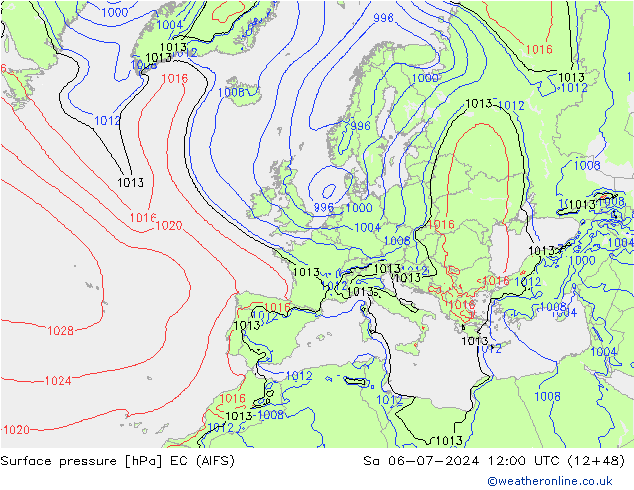 Luchtdruk (Grond) EC (AIFS) za 06.07.2024 12 UTC