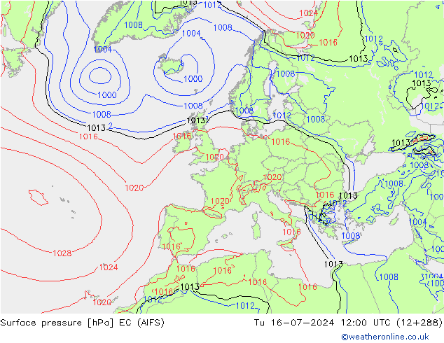 Luchtdruk (Grond) EC (AIFS) di 16.07.2024 12 UTC