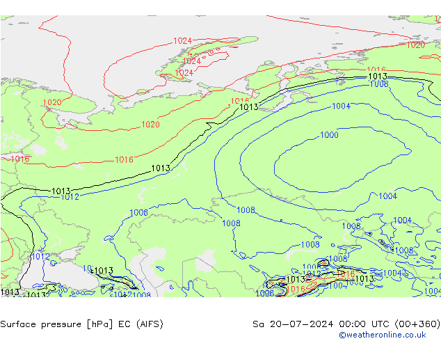 Luchtdruk (Grond) EC (AIFS) za 20.07.2024 00 UTC
