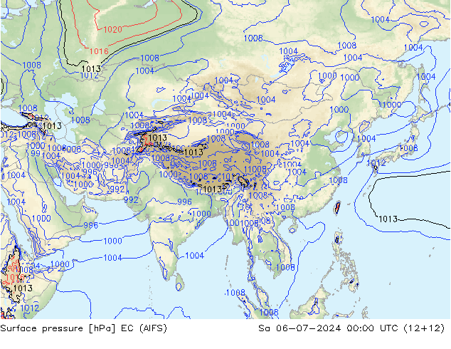 Luchtdruk (Grond) EC (AIFS) za 06.07.2024 00 UTC