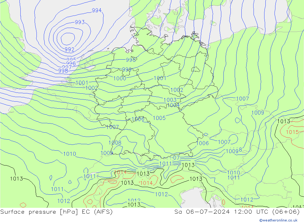 Luchtdruk (Grond) EC (AIFS) za 06.07.2024 12 UTC