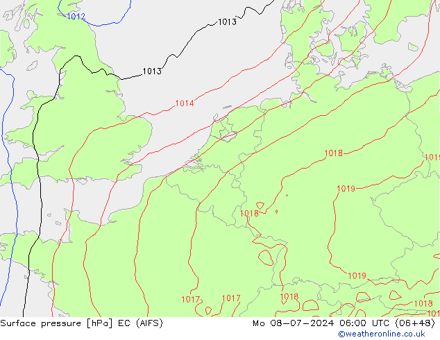 Luchtdruk (Grond) EC (AIFS) ma 08.07.2024 06 UTC