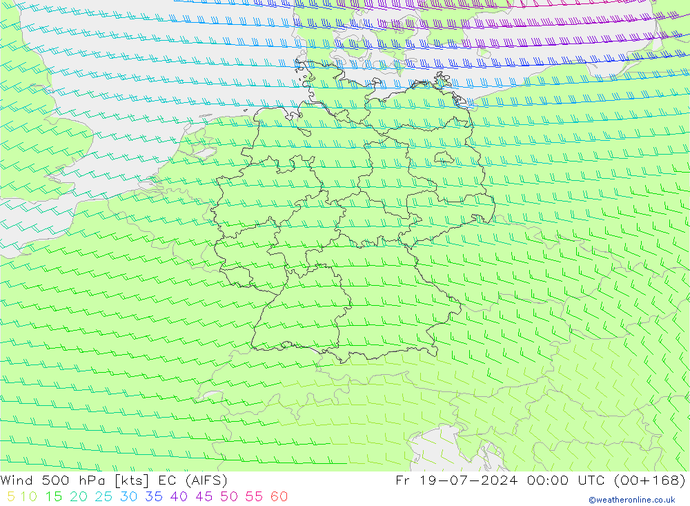 Wind 500 hPa EC (AIFS) vr 19.07.2024 00 UTC
