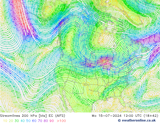 风 200 hPa EC (AIFS) 星期一 15.07.2024 12 UTC
