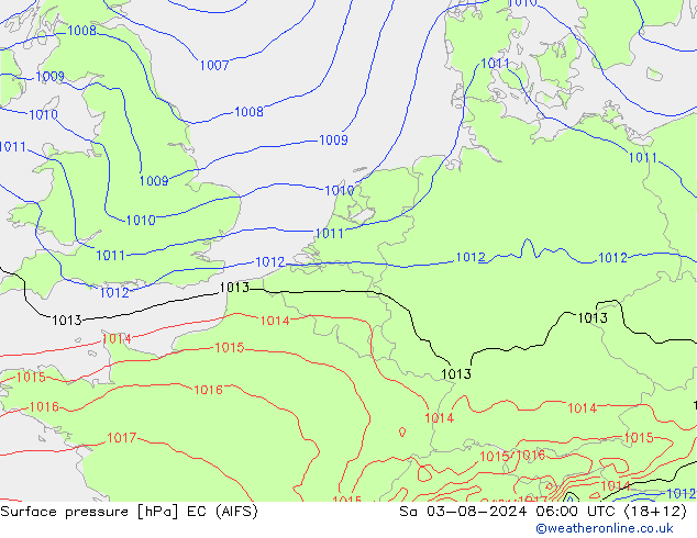 Luchtdruk (Grond) EC (AIFS) za 03.08.2024 06 UTC