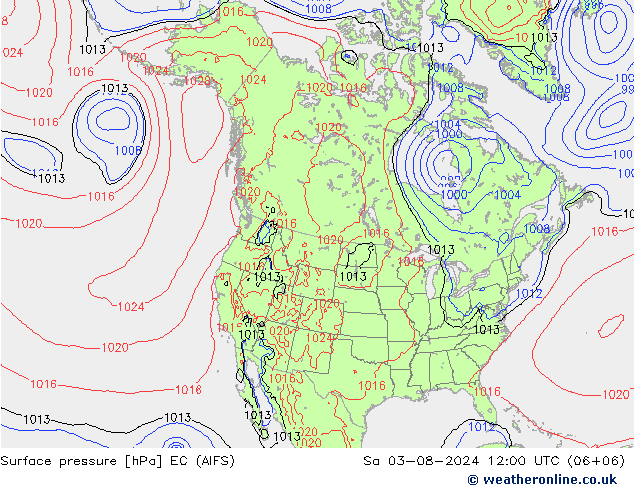 Luchtdruk (Grond) EC (AIFS) za 03.08.2024 12 UTC