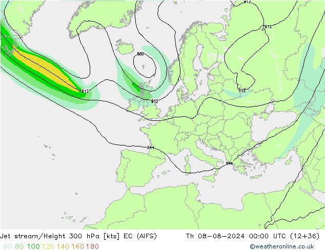 Straalstroom EC (AIFS) do 08.08.2024 00 UTC