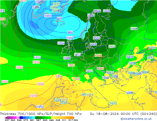 Dikte700-1000 hPa EC (AIFS) zo 18.08.2024 00 UTC