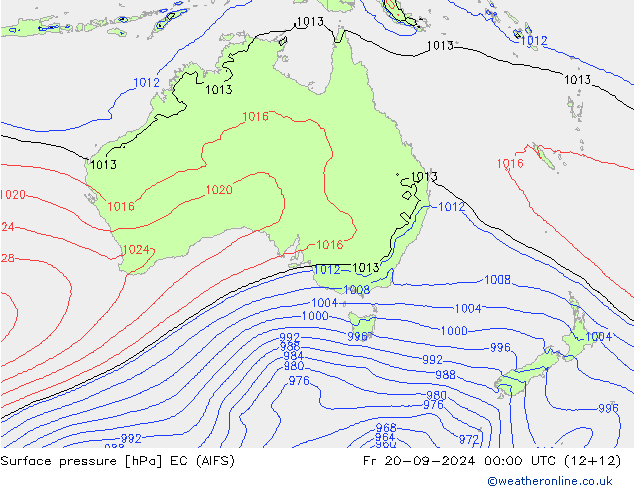 Luchtdruk (Grond) EC (AIFS) vr 20.09.2024 00 UTC