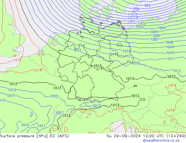 Luchtdruk (Grond) EC (AIFS) zo 29.09.2024 12 UTC