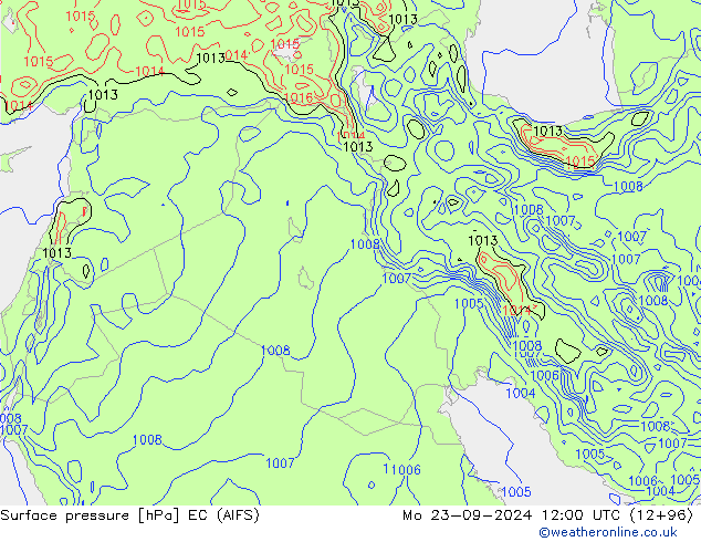 Luchtdruk (Grond) EC (AIFS) ma 23.09.2024 12 UTC