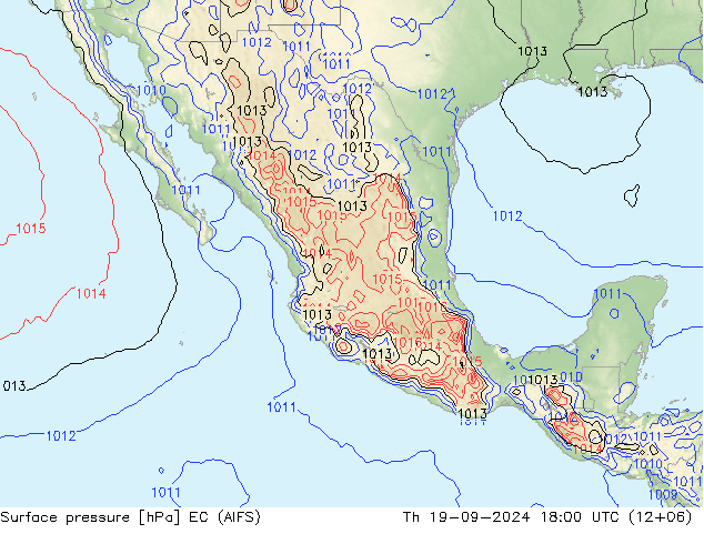 Surface pressure EC (AIFS) Th 19.09.2024 18 UTC