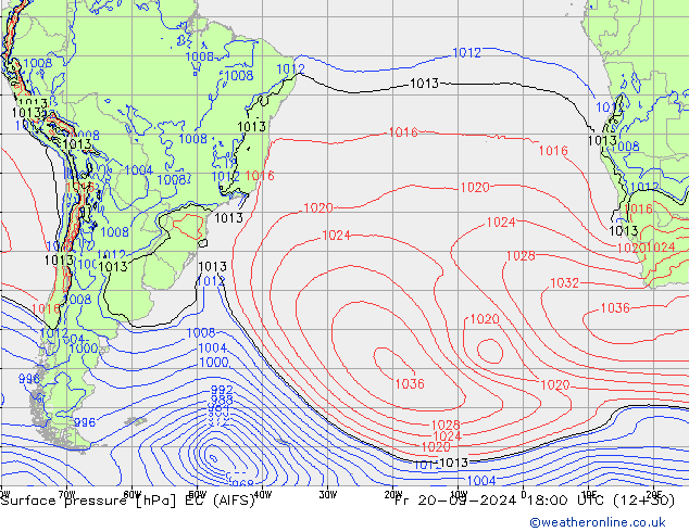 pressão do solo EC (AIFS) Sex 20.09.2024 18 UTC