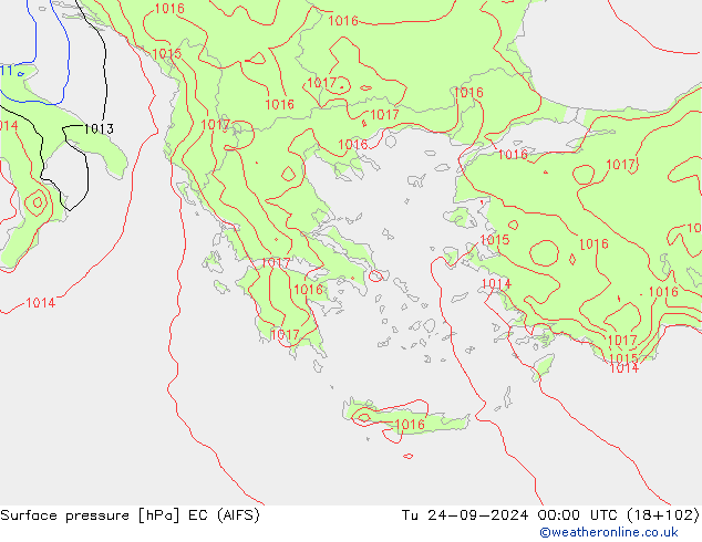 Bodendruck EC (AIFS) Di 24.09.2024 00 UTC