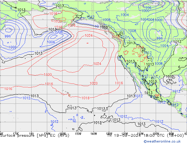 Surface pressure EC (AIFS) Th 19.09.2024 18 UTC