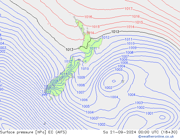 Luchtdruk (Grond) EC (AIFS) za 21.09.2024 00 UTC