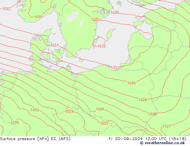 Yer basıncı EC (AIFS) Cu 20.09.2024 12 UTC