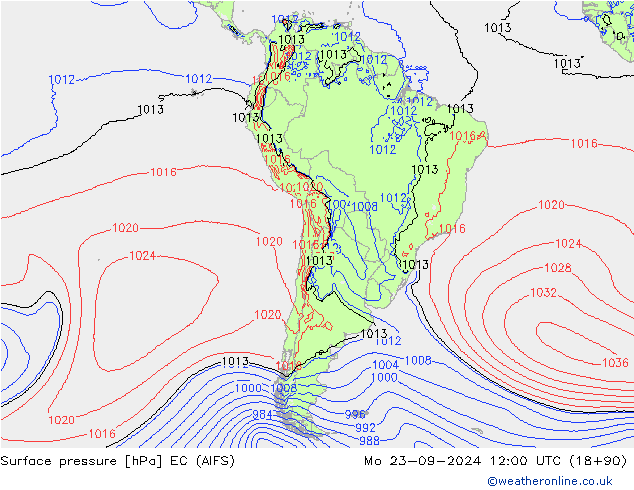 Luchtdruk (Grond) EC (AIFS) ma 23.09.2024 12 UTC