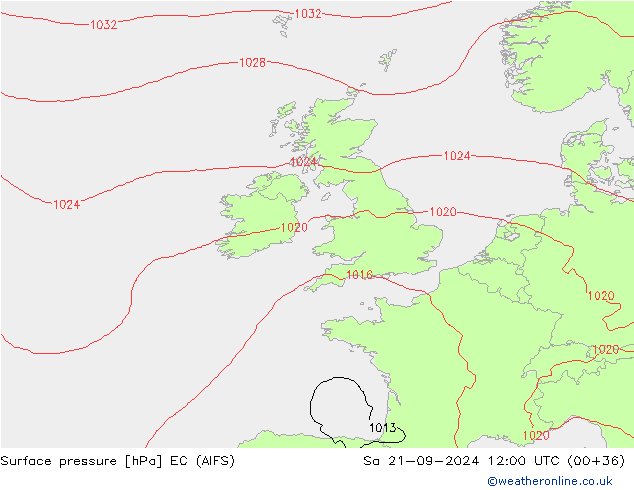 Bodendruck EC (AIFS) Sa 21.09.2024 12 UTC