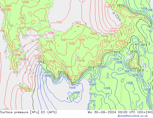 Luchtdruk (Grond) EC (AIFS) ma 30.09.2024 00 UTC