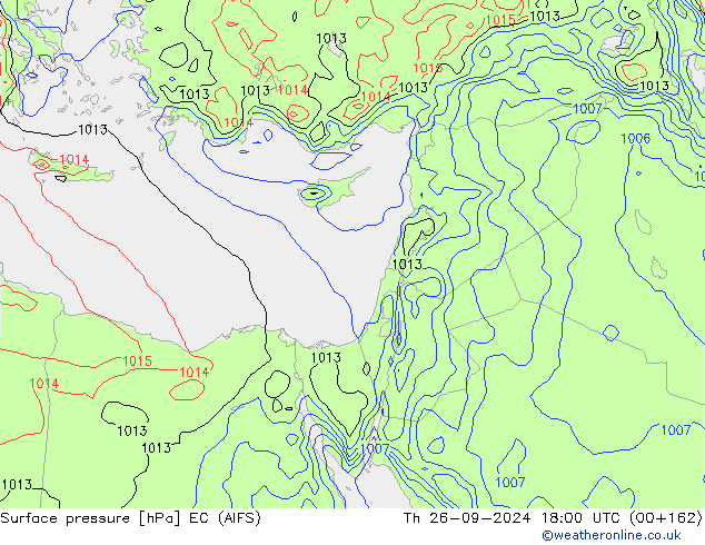 Surface pressure EC (AIFS) Th 26.09.2024 18 UTC