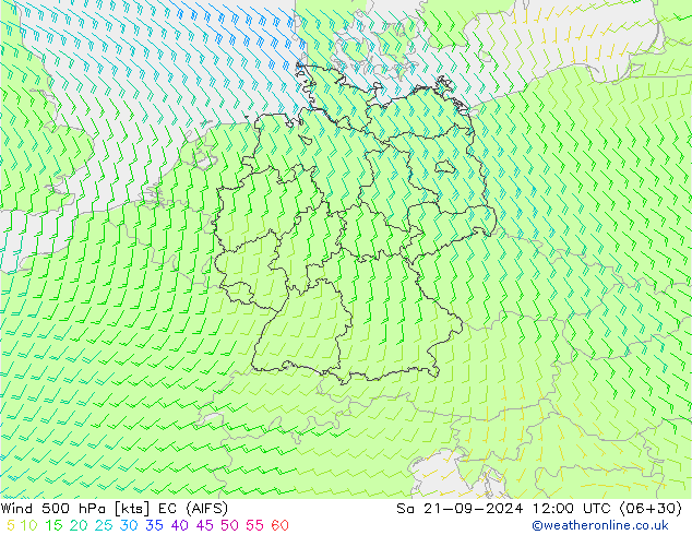  500 hPa EC (AIFS)  21.09.2024 12 UTC