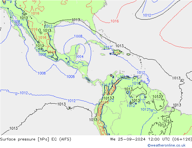 pression de l'air EC (AIFS) mer 25.09.2024 12 UTC