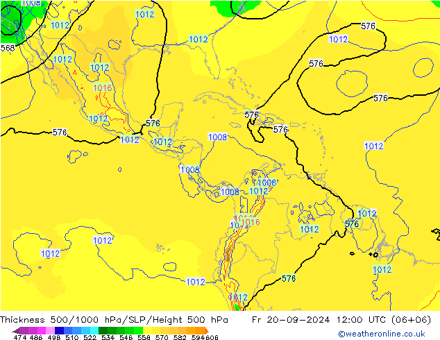 Thck 500-1000hPa EC (AIFS) Fr 20.09.2024 12 UTC