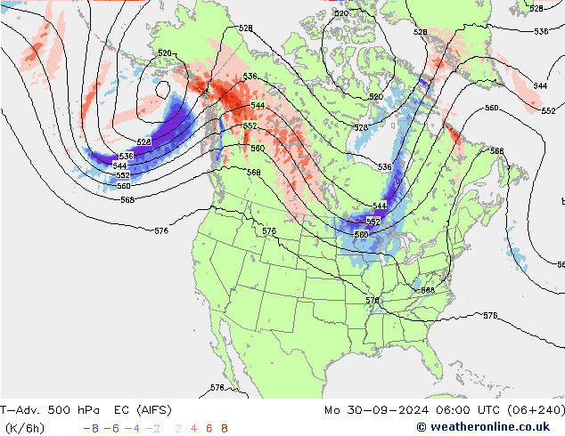 T-Adv. 500 hPa EC (AIFS) ma 30.09.2024 06 UTC