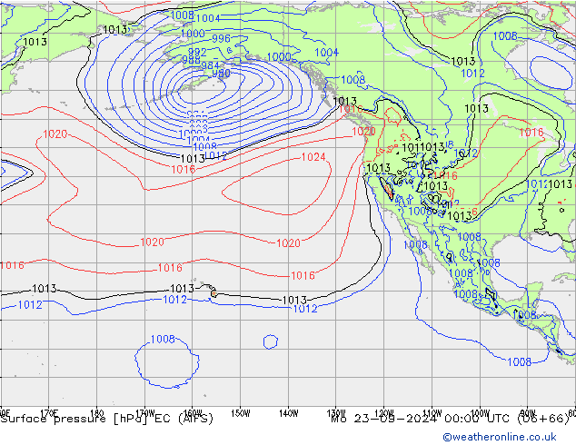 pression de l'air EC (AIFS) lun 23.09.2024 00 UTC