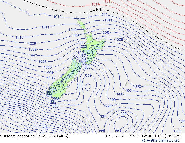 pression de l'air EC (AIFS) ven 20.09.2024 12 UTC