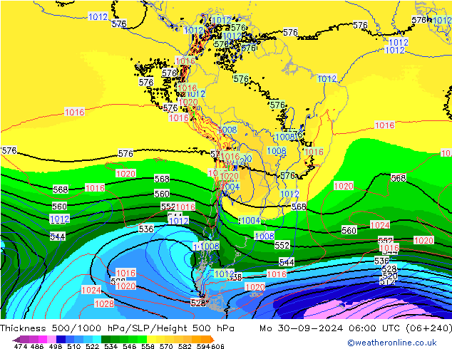 Thck 500-1000hPa EC (AIFS)  30.09.2024 06 UTC