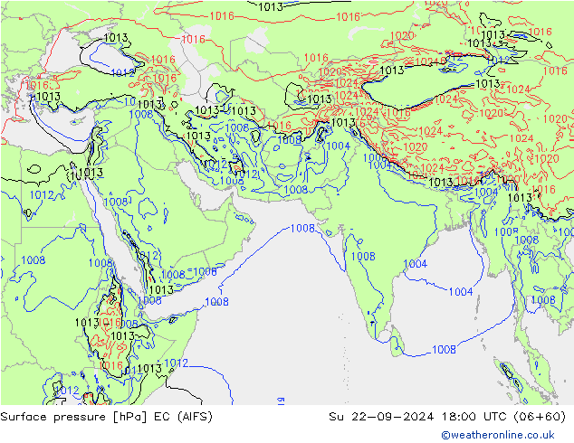 ciśnienie EC (AIFS) nie. 22.09.2024 18 UTC