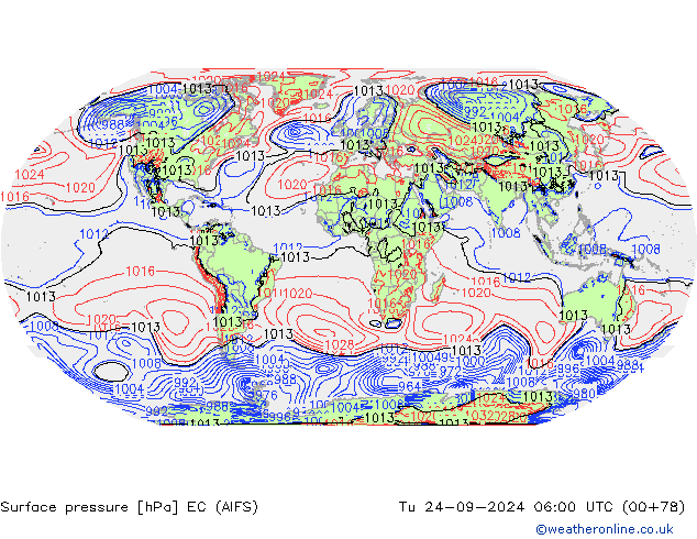 Bodendruck EC (AIFS) Di 24.09.2024 06 UTC