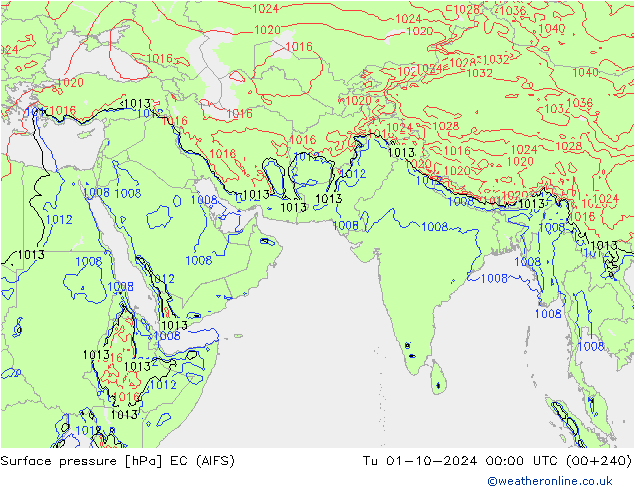 Bodendruck EC (AIFS) Di 01.10.2024 00 UTC