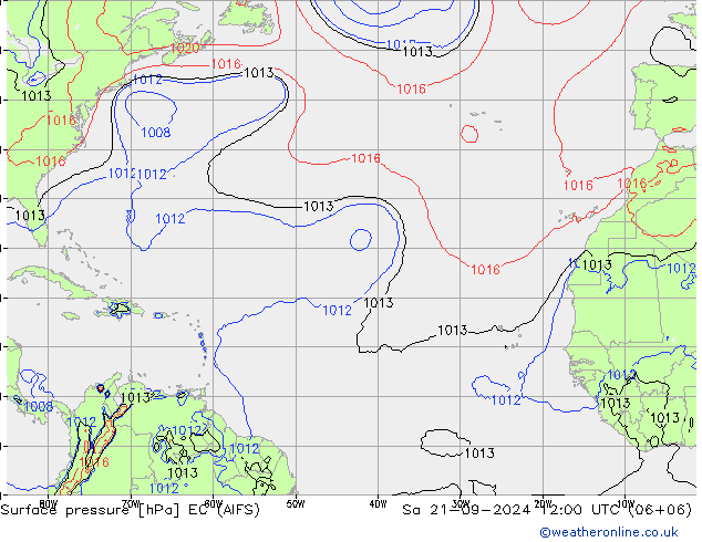 Bodendruck EC (AIFS) Sa 21.09.2024 12 UTC