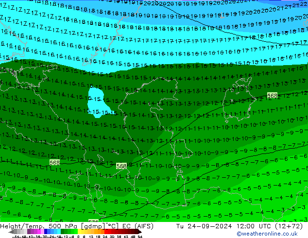 Height/Temp. 500 hPa EC (AIFS) Tu 24.09.2024 12 UTC