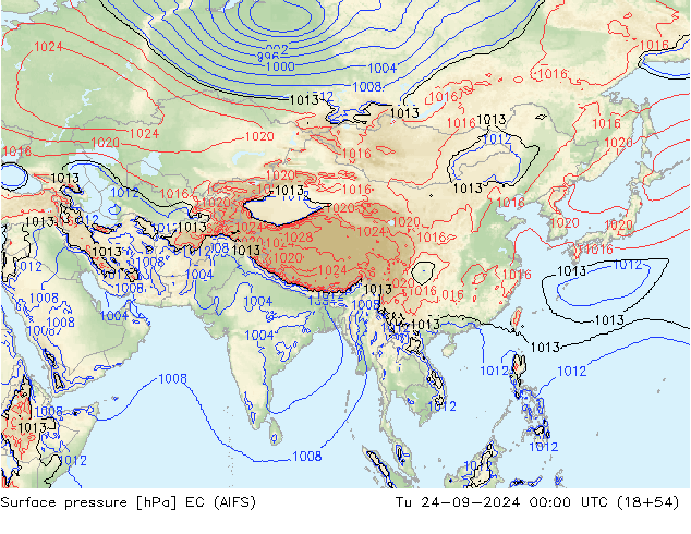 Bodendruck EC (AIFS) Di 24.09.2024 00 UTC