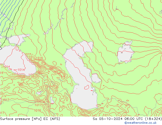 pressão do solo EC (AIFS) Sáb 05.10.2024 06 UTC